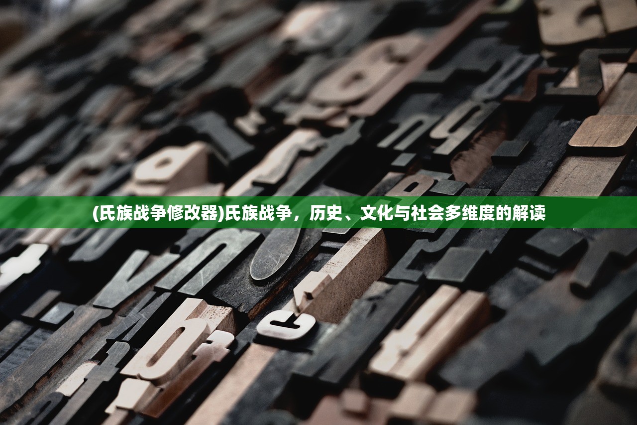 (氏族战争修改器)氏族战争，历史、文化与社会多维度的解读